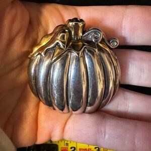 Vintage Silver Best Pumpkin Broach or Pendant